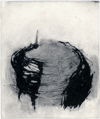 Helena Bergenrud  bergenrud.com  PÅ MYREN, 18 X 15 CM torrnålsgravyr, drypoint, kaltnadel radierung